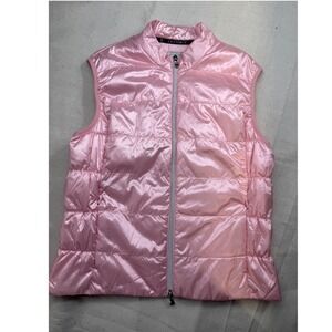 Anatomie Pink Quilted Full Zip Lightweight Puffer Vest Women's Size L Balletcore